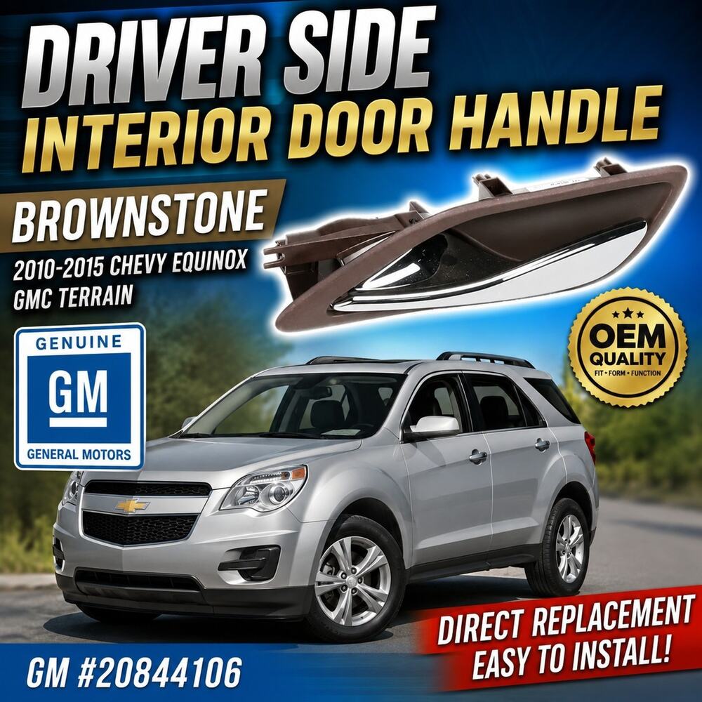 Driver Side Interior Door Handle, Brown 2010-2015 Equinox Terrain GM# 20844106